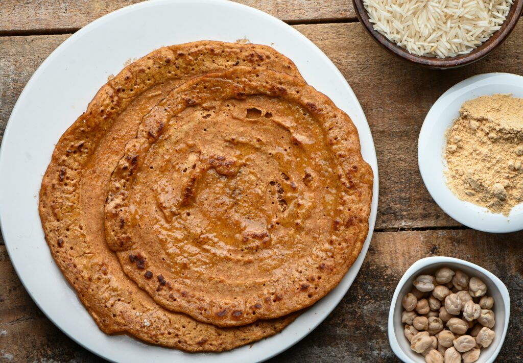 Chickpea chilla as a busy morning breakfast